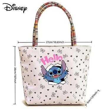 capa: Disney “Stitch” temalı tote çanta - Ölçülər: 27 sm en, 20 sm — 2