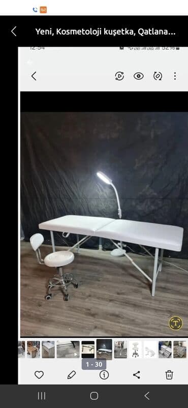 15 yasli oglan sekilleri: Yeni, Masaj kuşetkası, Qatlanmayan, rəng - Ağ — 8