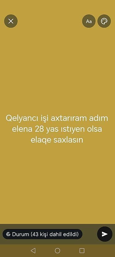 xankəndi iş elanları: Qelyançı kimi iş axtarıram. Adım Elena, 28 yaş. Nargilə hazırlanması — 1