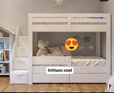 Oğlan və qız üçün, Yeni, Çarpayı, Matras ilə, Siyirməli