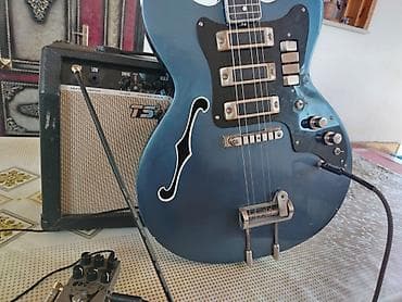 Спорт и хобби: Elektrik gitara və avadanlıq dəsti. - Korpus: yarı boş (semi-hollow) — 7