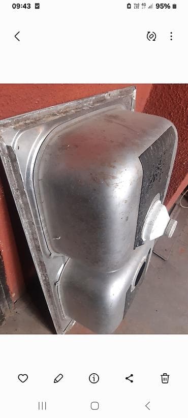 Mətbəx ücün dərin iki kameralı paslanmaz canax və radiator atapleniya — 5