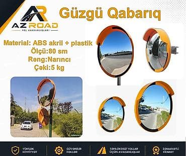 продажа зеркал: Qabarıq dönmə güzgüsü Material-Akril lens + plastik çərçivə — 1