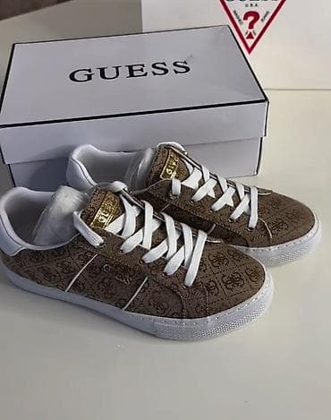 GUESS qadın/kişi krossovkaları - Model: Monoqram naxışlı klassik