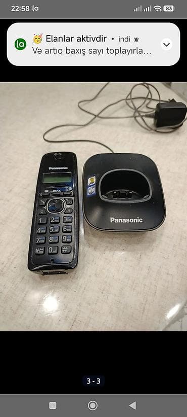 philips xenium 9@9h: Stasionar telefon Panasonic, Simsiz, İşlənmiş, Pulsuz çatdırılma — 2