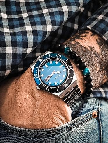 elektrikli saat: Yeni, Qol saatı, Timex, rəng - Göy — 3