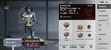 PUBG Mobile hesabı – kolleksiyalı və aktiv profil - UID: 52065867459