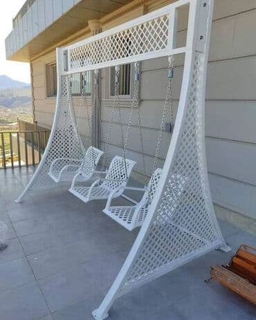 sallanan kreslo: Yeni, Divan-yelləncək, Zontikli, Metal — 3