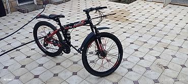 gence velosiped satisi: BMX GTM qatlanan dağ velosipedi - Rəng: qara/qırmızı - Qatlanan — 2