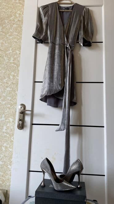 зеленые туфли: Туфли, Размер: 37, цвет - Серебристый, Новый — 2