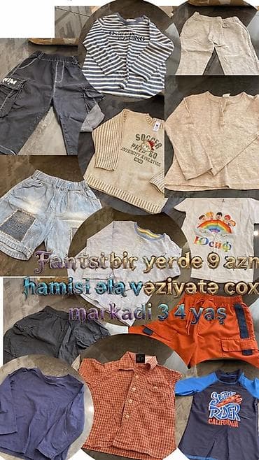 Uşaq dəsti, Oğlan üçün, 3 - 4 yaş