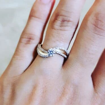 tək qaş: Nişan, Üzük, Sarı qızıl, 585 Əyar — 1