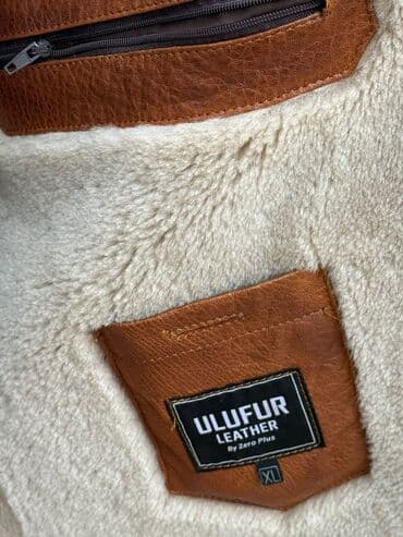 dəri zamşa kişi gödəkçəsi: Kurtka, Dəri, Qış, XL — 5