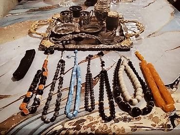 muncuqdan qolbaq: Kolleksiya: təsbeh və aksesuar dəsti - Müxtəlif material və — 7
