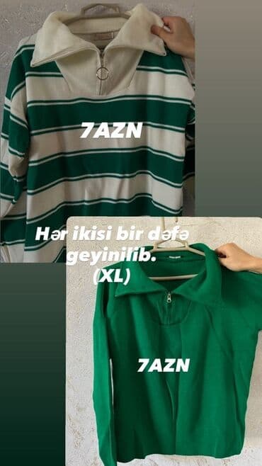 türk qadın koftaları: Sviter, XL, rəng - Yaşıl — 1