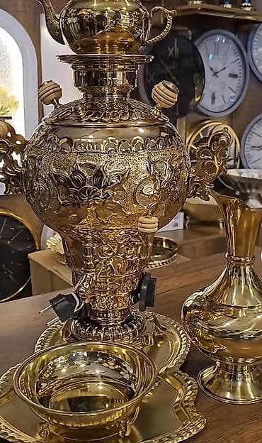 ordubad limonu: Elektrik samovar dəstləri – klassik dizayn, zəngin oyma və naxışlarla — 2