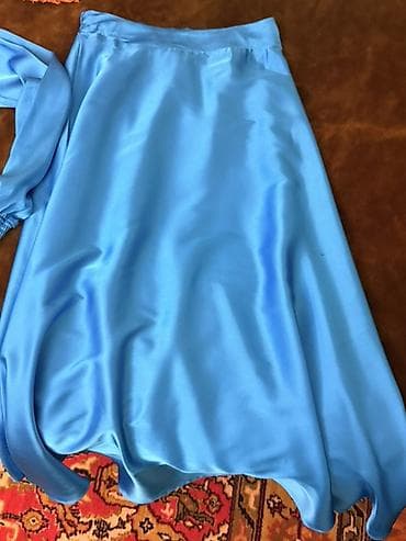 desd paltarlar: Saten iki parçalı dəst – SAMSARA brendi - Rəng: açıq mavi - Parça — 3