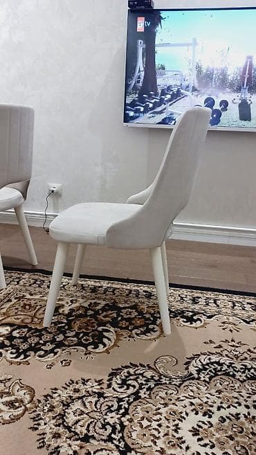 stullar: Qonaq otağı üçün, Qatlanmayan, rəng - Ağ Stul — 1