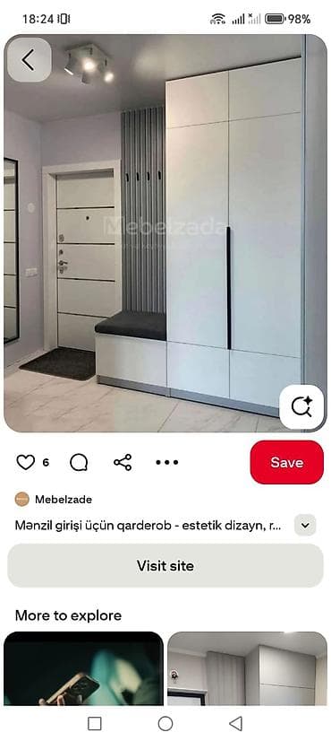 Mənzil girişi üçün müasir vestiyer-garderob dəsti - Dizayn