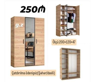 viona mebel: *Dolabı 3 qapılı 250 Azn* Yeni və Sifarişlə ✔️İstehsal Rusiya Laminat — 1