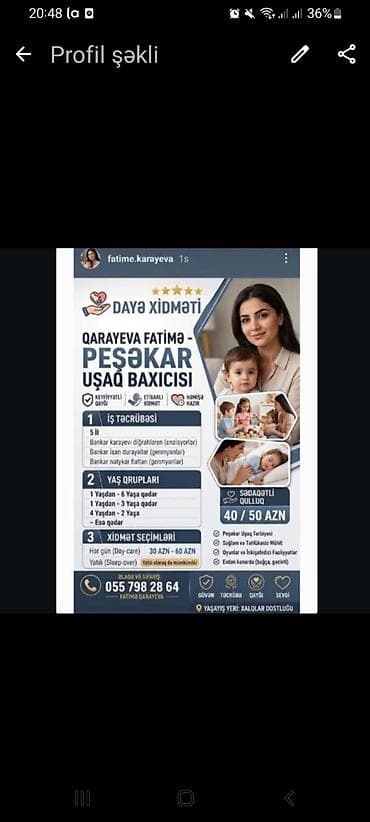 Няни, сиделки: Peşəkar uşaq baxıcısı xidməti – “Dayə Xidməti” Xidmət haqqında: - 5 — 1