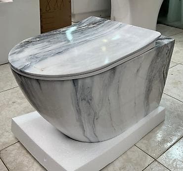 Mərmər naxışlı asma unitaz (divara bərkidilən) - Korpus: keramik lalafo.az -da Mərmər naxışlı asma unitaz (divara bərkidilən) - Korpus: keramik