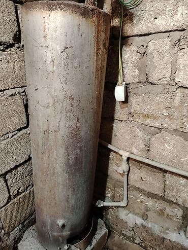 dəmir su cən: Metallik su qızdırıcısı (boiler) – şaquli silindrik gövdə - Yanacaq — 1