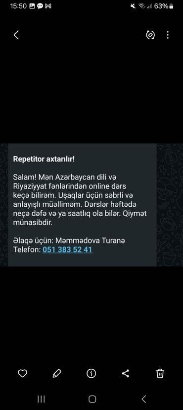 работа администратора в баку: Məllimə — 1