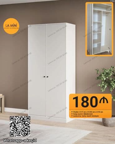 Açılan, 2 qapılı Düz dolab, Şifonyer