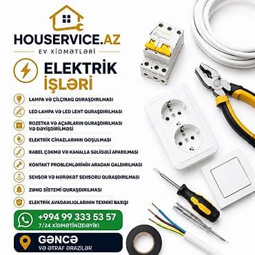 Elektrik işləri – HOUSESERVICE.AZ (Ev xidmətləri) gəncədə Whatsappda lalafo.az -da Elektrik işləri – HOUSESERVICE.AZ (Ev xidmətləri) gəncədə Whatsappda