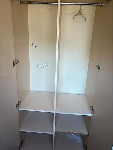 qapi olculeri: 2 qapılı, Güzgülü, Bej, Digər material, Açılan, Düz dolab — 2