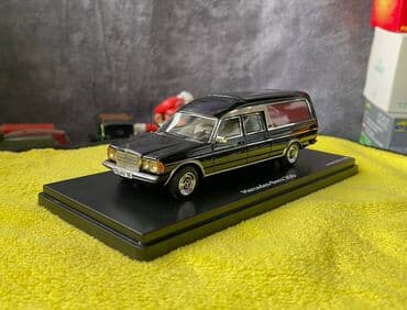 metbex tavan modelleri: Коллекционная модель Mercedes-Benz 200 W123 Hearse black 1982 Schuco — 13