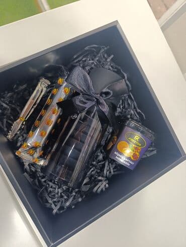Bayram üçün digər mallar: Hədiyyə qutusu – qara rəngli, zərif dekorativ qutu, Portativ qəlyan — 3