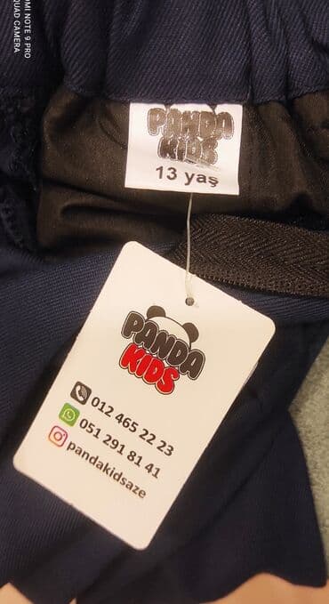 məktəb şalvarı: Gündəlik şalvar, Uniseks, 12 - 14 yaş, Panda kids — 2