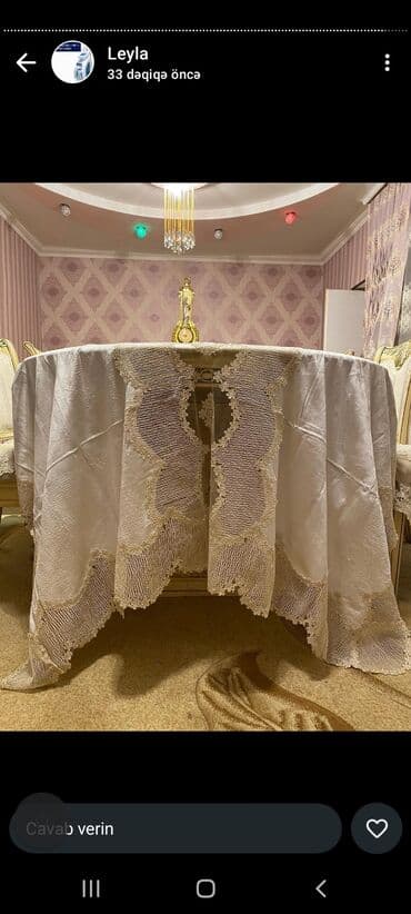 бабочки для декора: Məhsul: Naqişli masa örtüyü - Material: Şəffaf tüllü əsas üzərində — 5