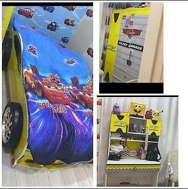 Maşıň çarpayı matrası var standart ölçüdür, dolab ve yazı masası ile