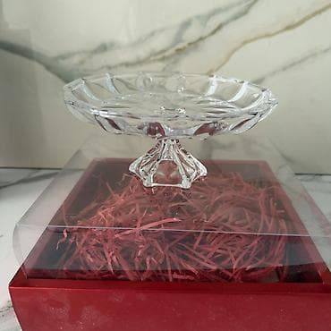 tort qab: Tort və şiriniyyat qabı, rəng - Ağ, Şüşə — 1