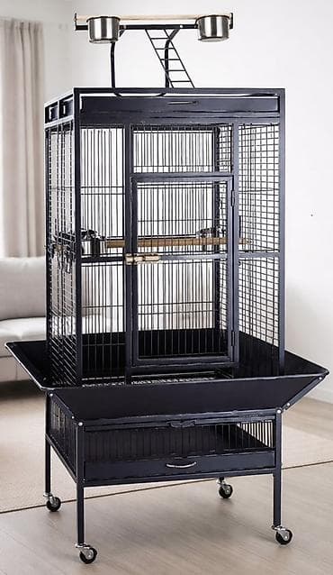 Oyuncaqlar: TƏZƏDİ!!! İŞLƏNMƏYİB!!! Böyük ölçülü papuqay qəfəsi – metal — 1