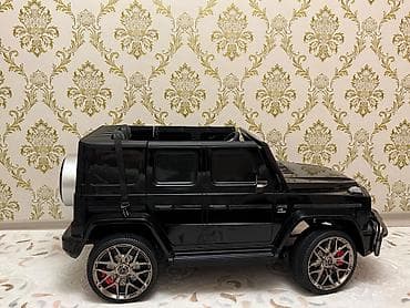marvel oyuncaq: Uşaq üçün elektrikli maşın – Mercedes-Benz G-class üslubunda, qara — 2