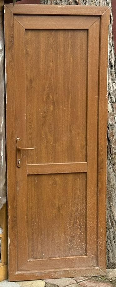 Dekorativ divar panelləri: Taxta plastik qapi/qapı paneli - Material: ağac teksturalı panel — 1