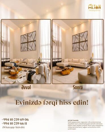 Təmizlik xidmətləri: Təmizlik | Mənzillər | Ümumi təmizlik — 3