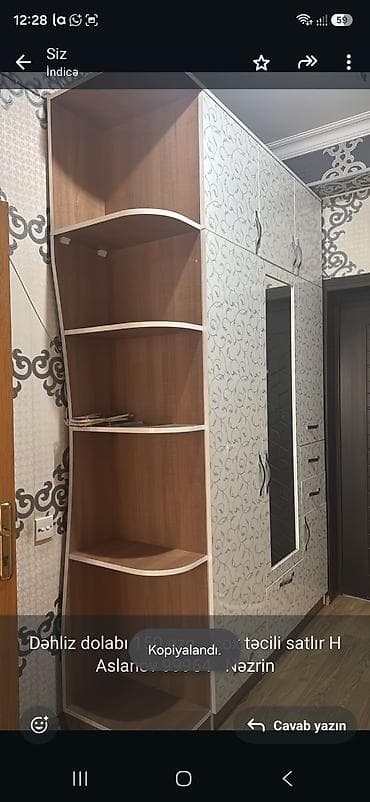 Мебель: Dəhliz dolabı 150 azn çox təcili satlır H Aslanov 99964 Nəzrin — 1