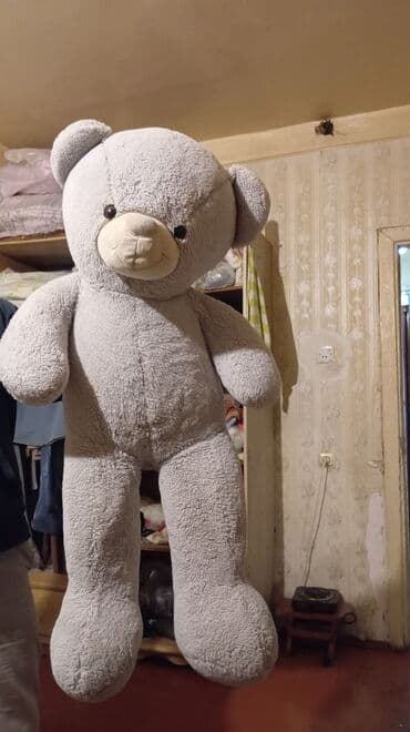 Игрушки: Oyuncaq ayı dəsti - Böyük boz plyuş ayı: hündürlüyü təxminən 120–140 — 2