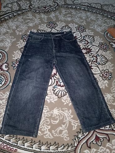 jins: Kişi cins şalvarı - Model: Düz kəsim, klassik beş ciblə - Rəng: Tünd — 3