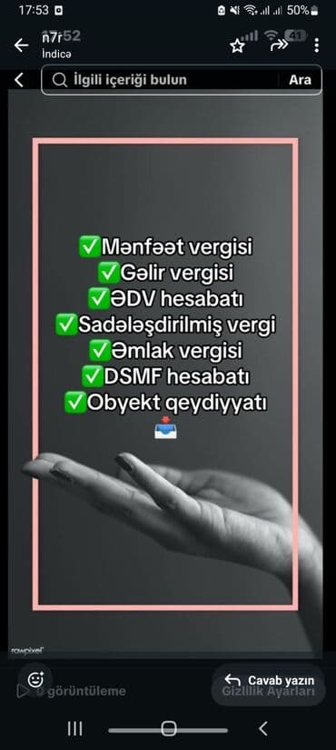 Digər xidmətlər: Mühasibat uçotu | Mühasibat uçotunun bərpası, Mühasibat uçotunun aparılması, Kadr uçotunun aparılması — 1