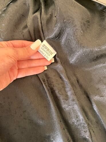 dəri jaket: Qara dəridən qadın plaş/kurtka - Brend: ZURIH LEATHER (etiket — 3