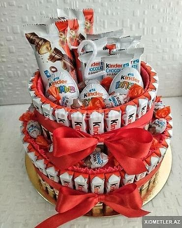 bayram papağı: Məhsul: Chupa Chups və Kinder konfet hədiyyə kompozisiyaları Təsvir: - — 7