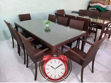 аренда столов и стульев бишкек: Квадратный стол, Нераскладной, Со стульями, Плетеный — 1