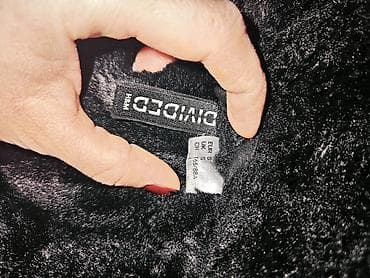 xəz: Dublonka -----Qara rəngli süni xəzli qadın kürkü/jaketi - Model — 5