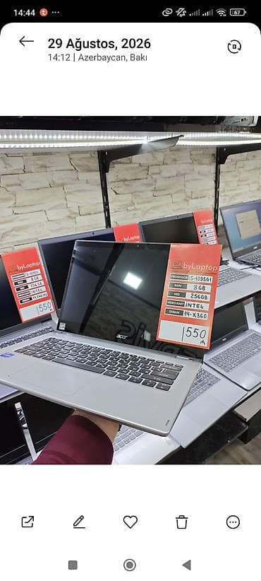 ipad 14: Acer 14" çevrilə bilən noutbuk (x360) - Prosessor: Intel Core — 5